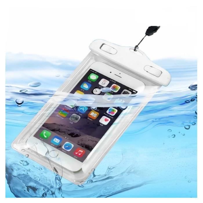 Housse etui, Pochette étanche Blanc waterproof pour Xiaomi Redmi 4X 5