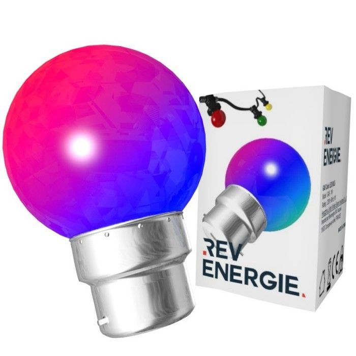 Bombillas LED - Guirnaldas de luces - B22 - RGB - Resistentes a roturas - 1W equivalente a 15W - 50.000 horas