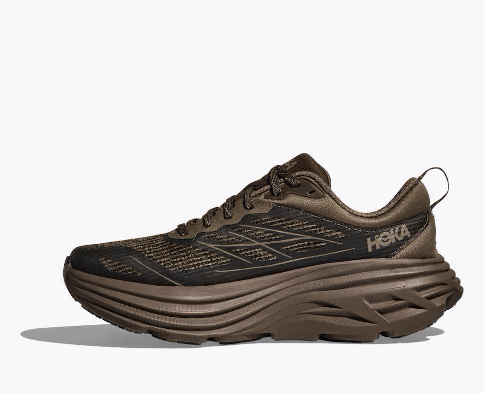 HOKA Stealth/Tech Bondi 8 Terra d'ombra in gabbia / Terra d'ombra profonda