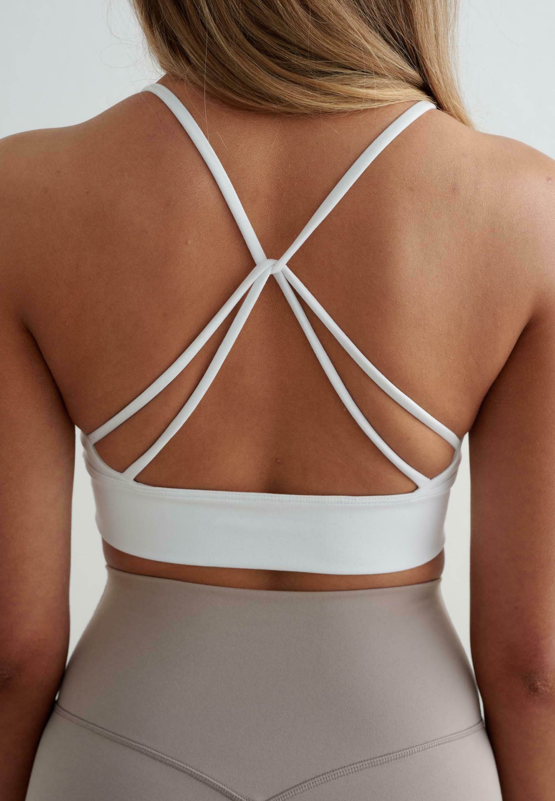 aim'n® STRAP - Reggiseno sportivo leggero - bianco