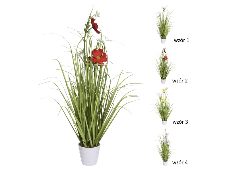 Sztuczna trawa w doniczce 65 cm mix wzorów