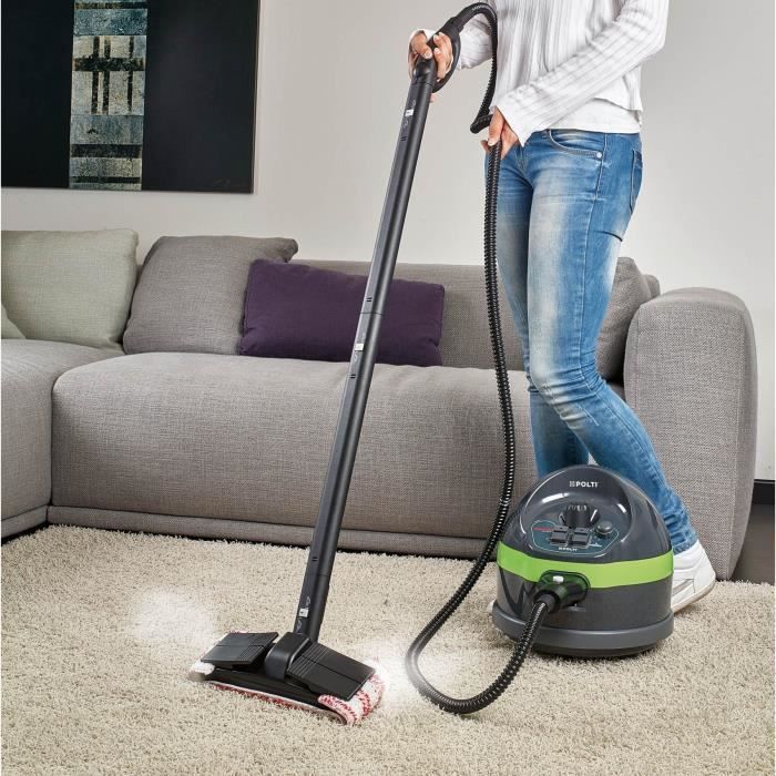 POLTI VAPORETTO CLASSIC 65 - Steam cleaner - limited autonomy - 4 BAR - 110g/min - 1500W - 7 accessories - Green + Black