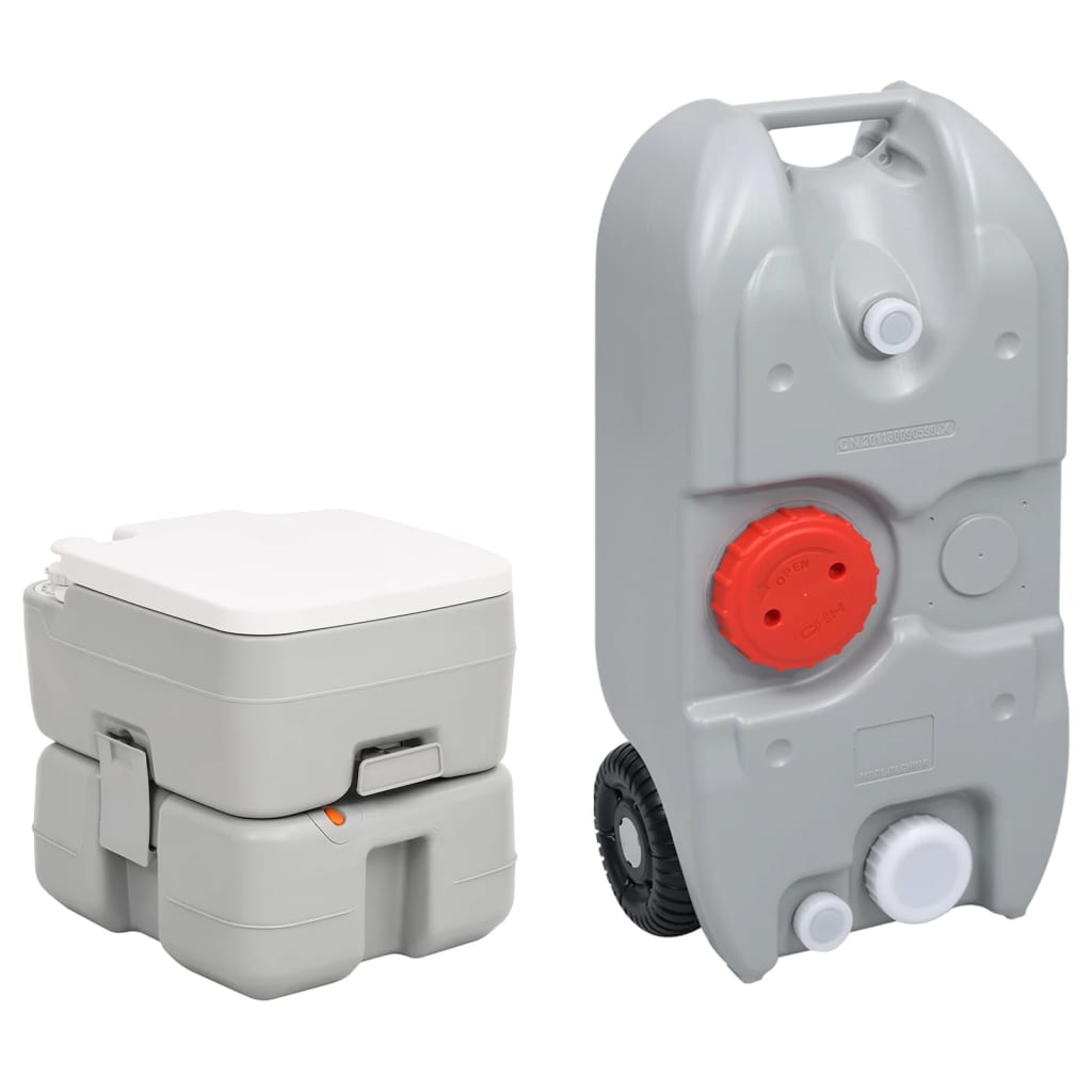 Toilettes et réservoir d'eau de camping Vidaxl White