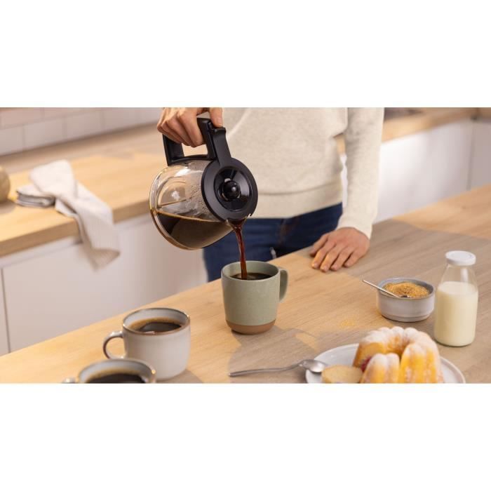 Cafetière Filtre - BOSCH - TKA2M113 MyMoment - Noire - Capacité 1,25L - verseuse verre - système anti-gouttes