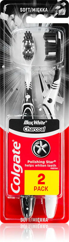 Escova de dentes macia Colgate Max White Charcoal