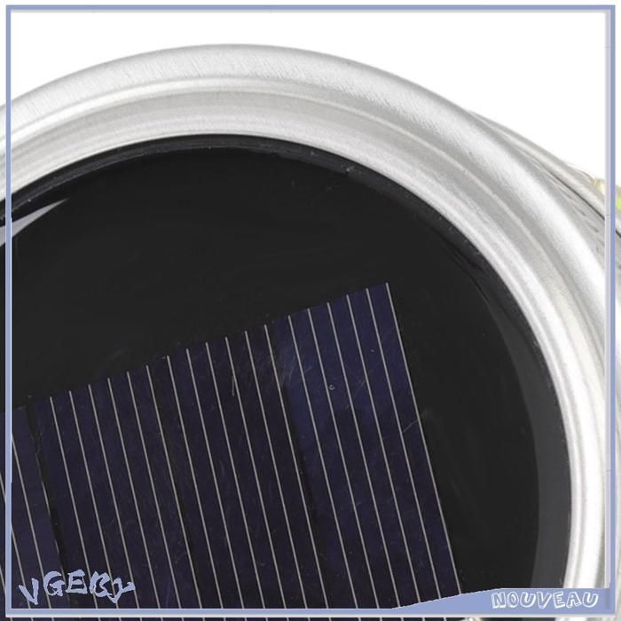 6 pièces couvercles de pots solaires, 20 lumières décoratives à LED chaudes avec capteur de lumière pour la décoration extérieure