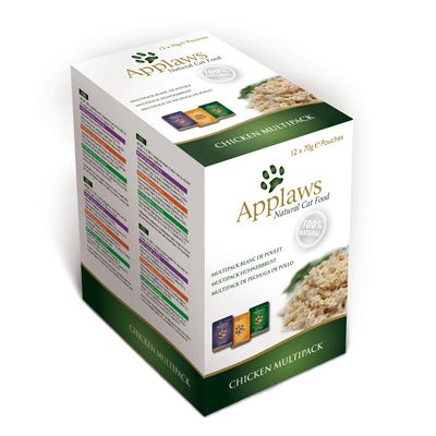 Applaws Adult Mixed Pack Katzenfutterbeutel in Brühe 70g
