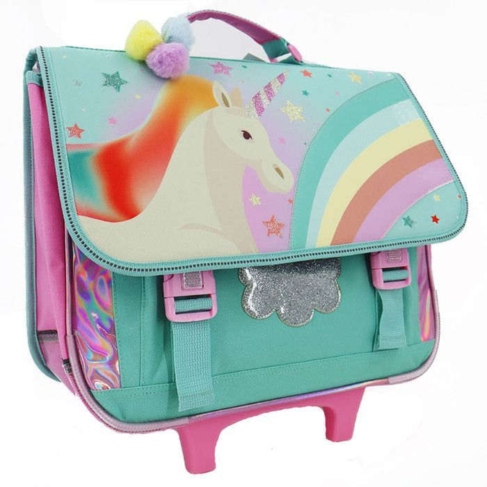 Cartable à roulettes Licorne Multicolore 41 CM - Trolley