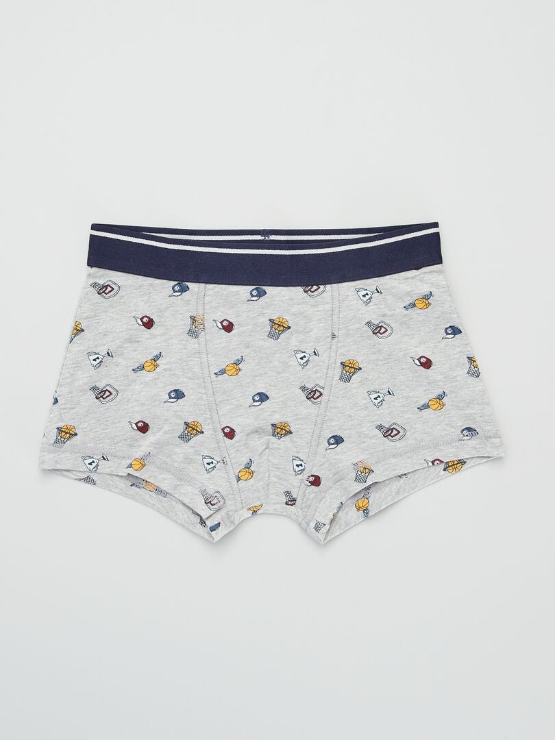 Conjunto de 3 cuecas boxer - CINZA