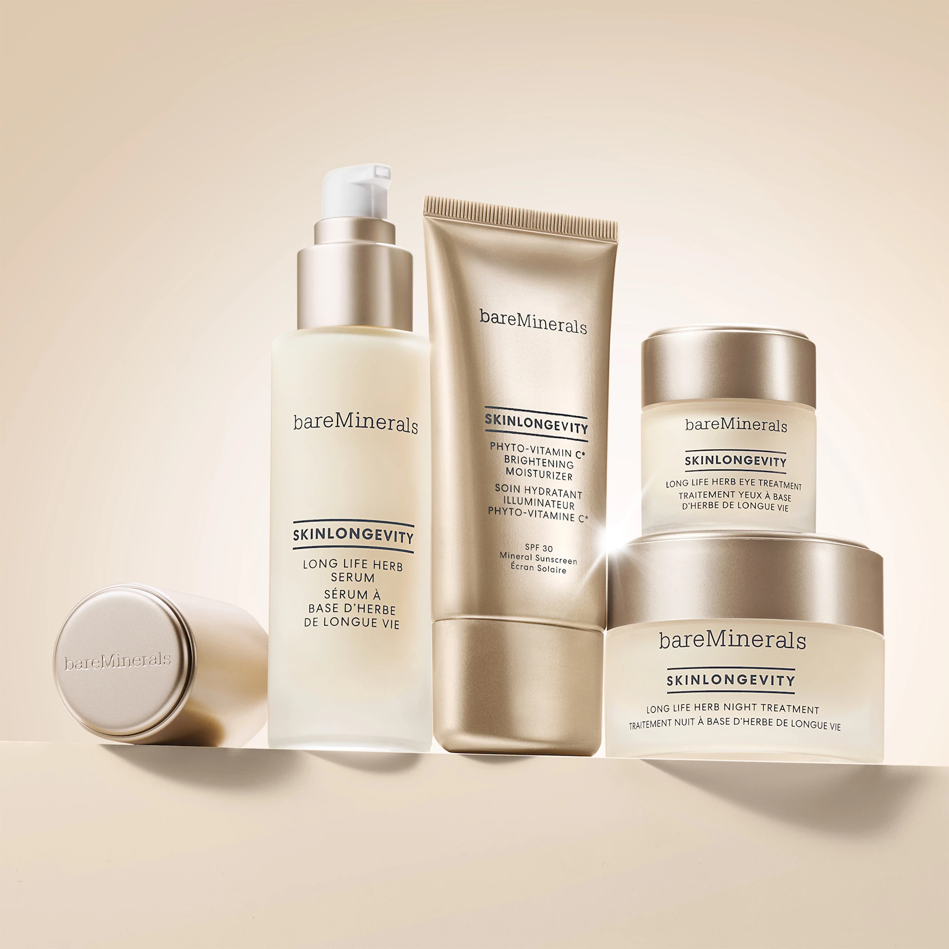 Cremă hidratantă minerală iluminatoare cu fito-vitamina C Skinlongevity SPF30 50 ml - bareMinerals