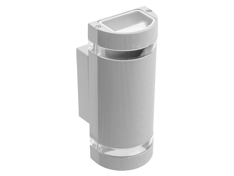 Kinkiet zewnętrzny Silva 2-punktowy 4,5 cm aluminiowy szary