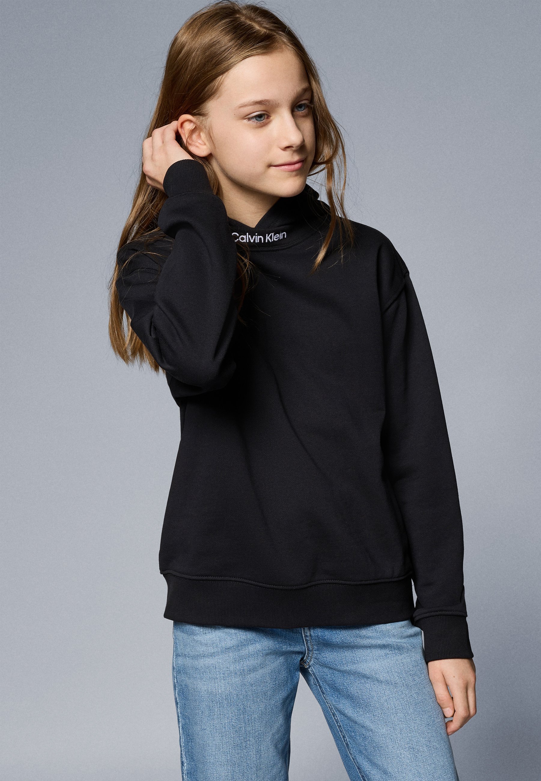 Calvin Klein Jeans LOGO HOODIE UNISEX - Hoodie - zwart