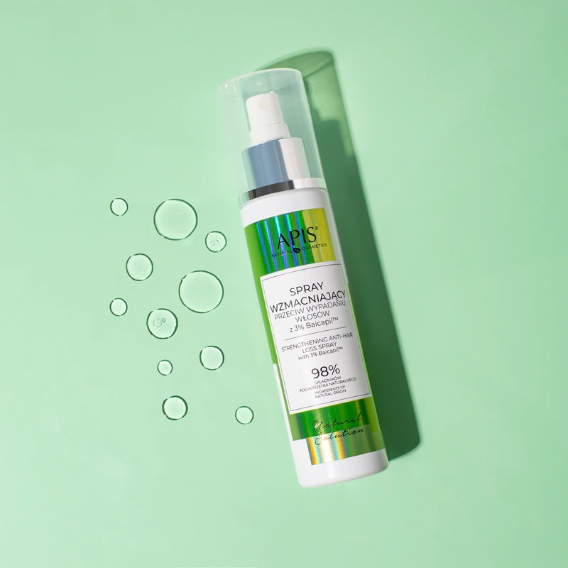 Apis Natural Cosmetics Natural Solution 3% Baicapil stiprinošs sprejs pret matu izkrišanu