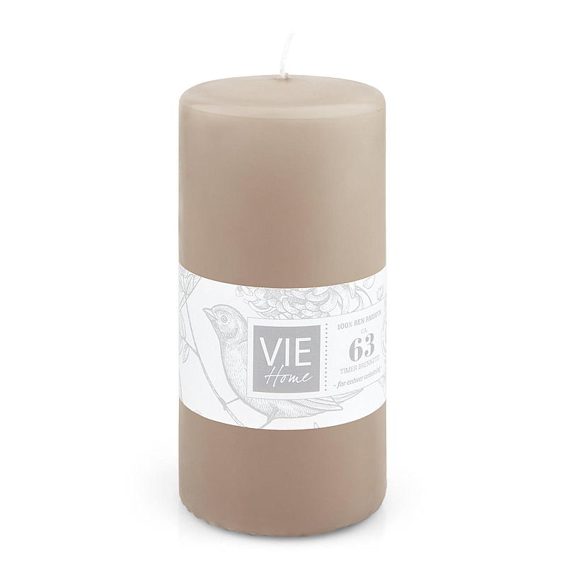Vie Cube lumière 63 heures 6,8 x 14 cm beige paraffine