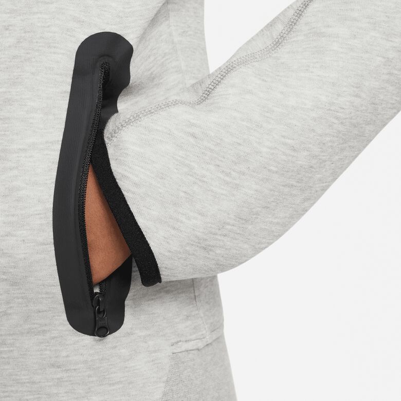 Sudadera con capucha y cremallera completa de tejido técnico polar