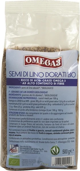 VENSTER NAAR DE HEMEL Biologische gouden lijnzaadjes 500 g Biologisch voedsel