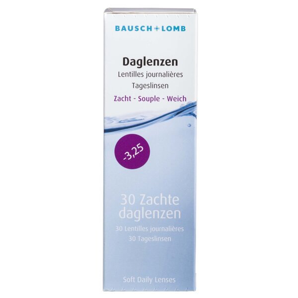 Bausch + Lomb -3.25 мека дневна сочива<br>Медицински производ - 30 комада
