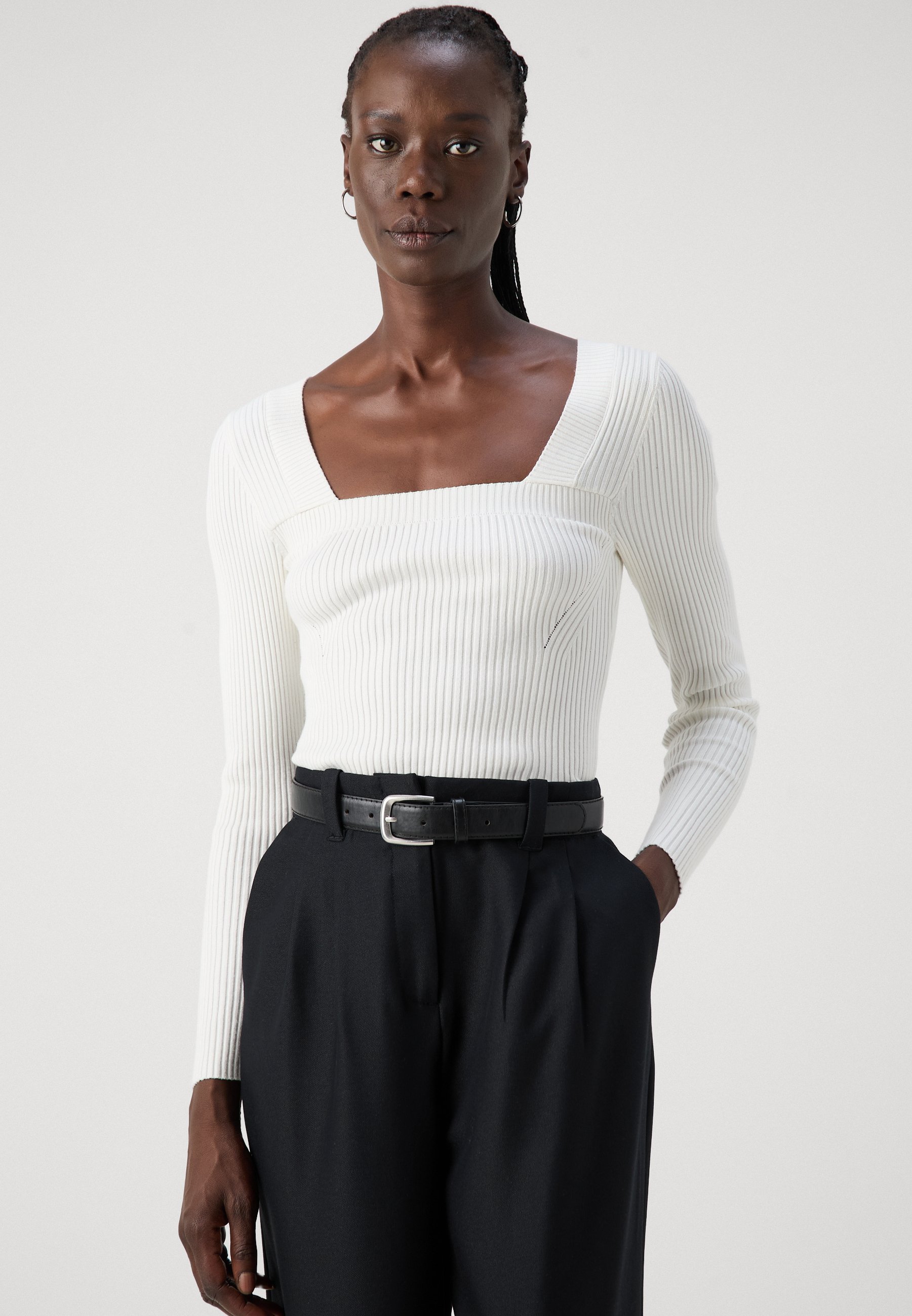 Vero Moda Tall VMSELAH WIDE BELTED PANTS - Broek - zwart