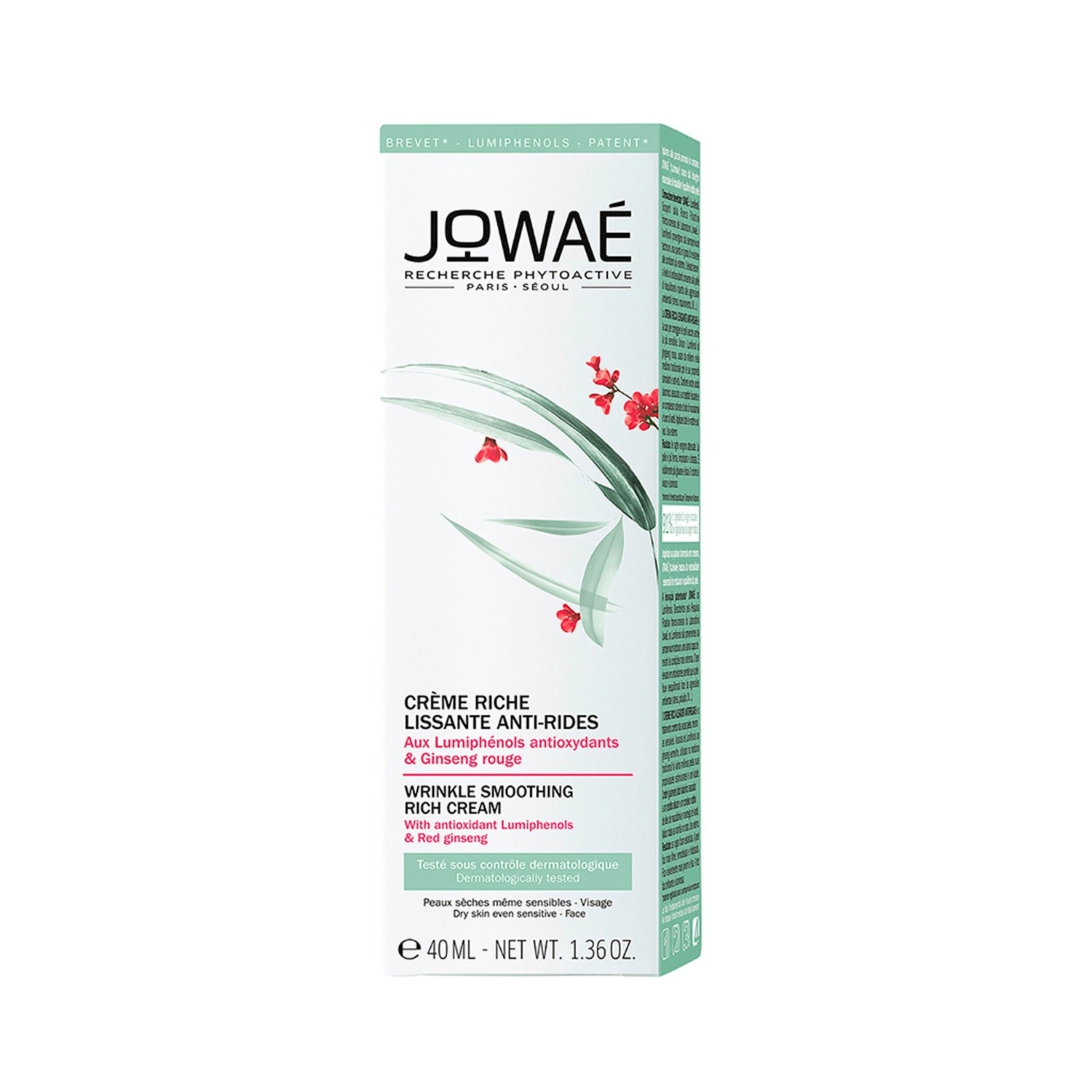 Jowaè Crème Riche Lissante Anti-Rides au Ginseng Rouge