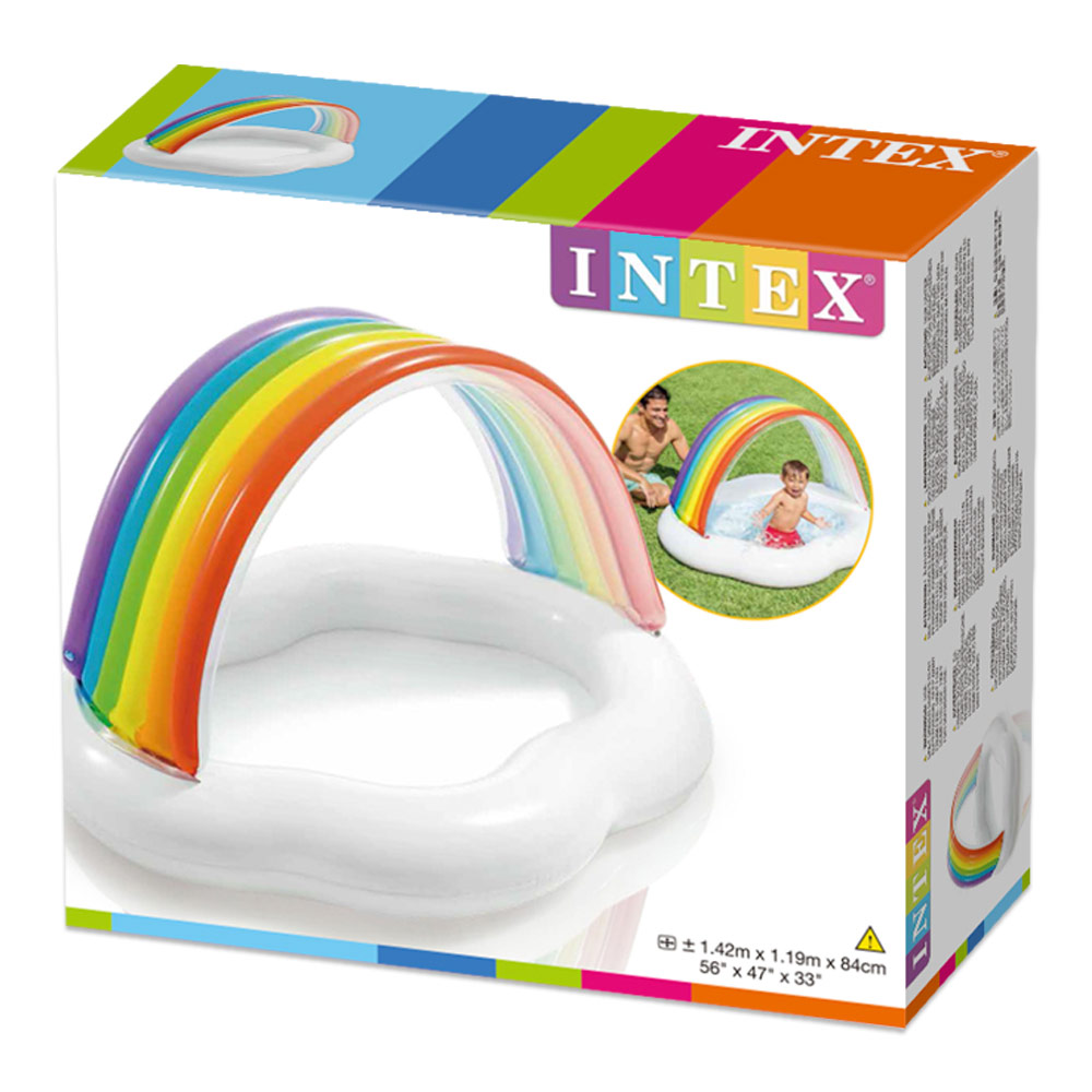 Dětský bazén Intex s duhovou stříškou
