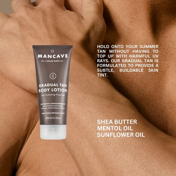 Tělové mléko ManCave s postupným opalováním 200ml
