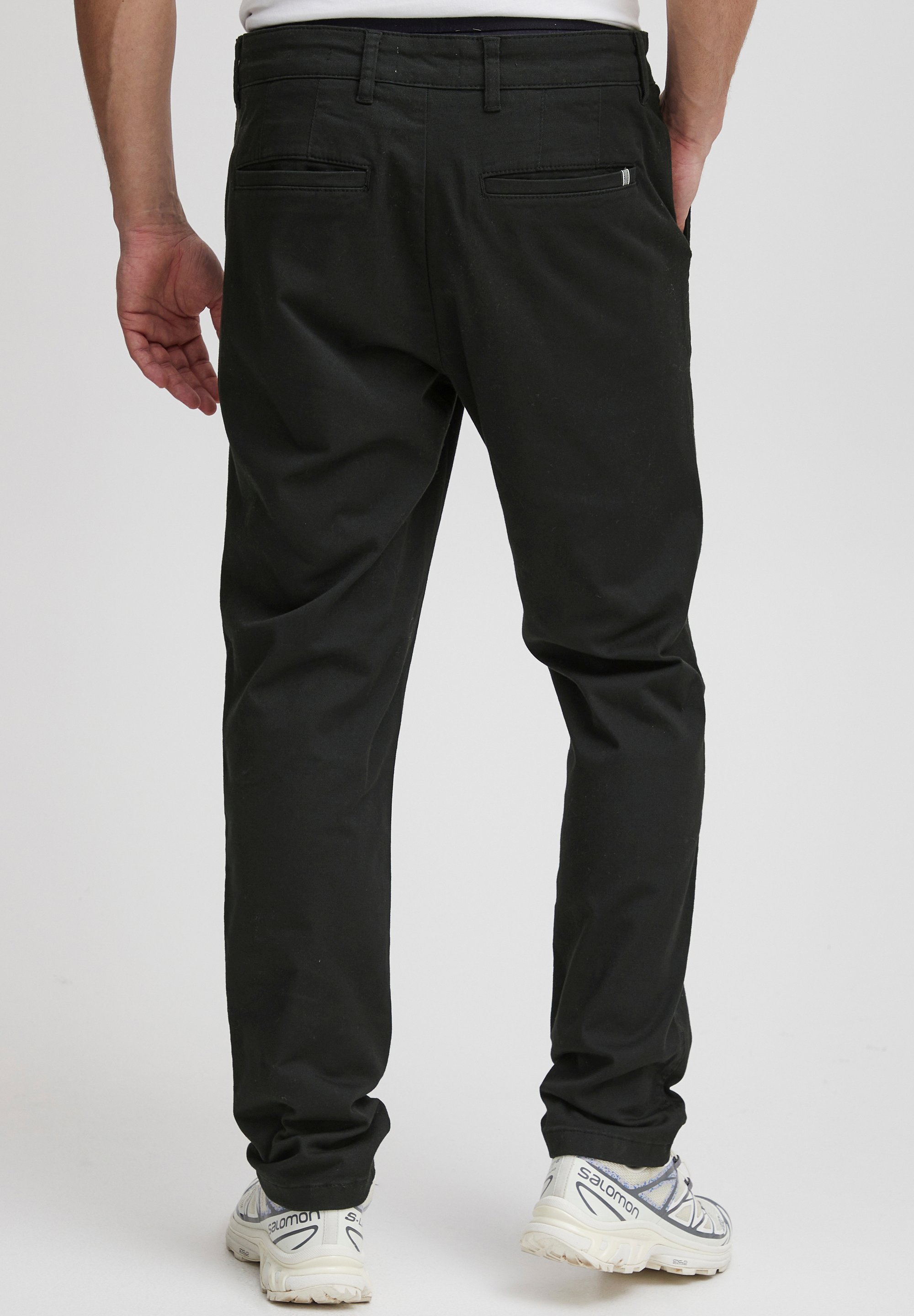 Effen SDERICO REGULAR FIT - Broek - echt zwart