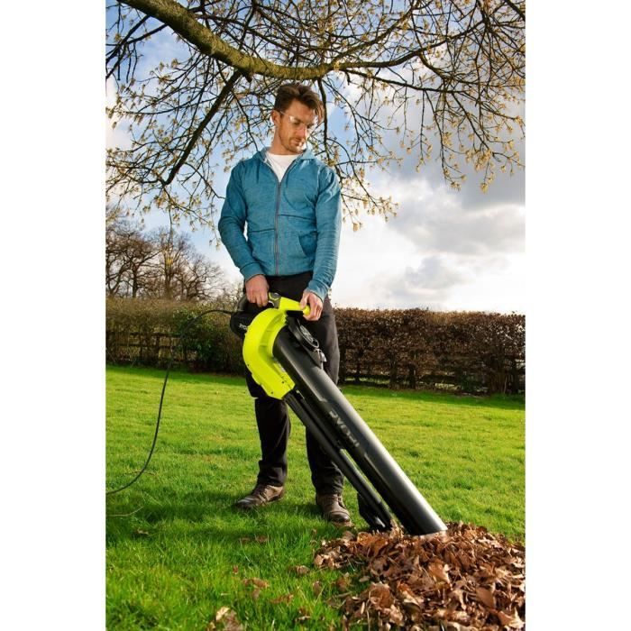 RYOBI - 3000W Blower/Vacuum/Shredder - 3-in-1 - 2 Speeds - Up to 375 km/h - 16 m³/min Suction - 16:1 Shredding Ratio - RBV3000CESV