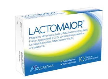 ADFARMA FARMACEUTICALS Lactomaior suplemento alimentar com fermentos lácticos 10 cápsulas