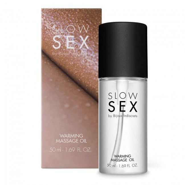 Bijoux Indiscrets Slow Sex šildantis masažinis aliejus