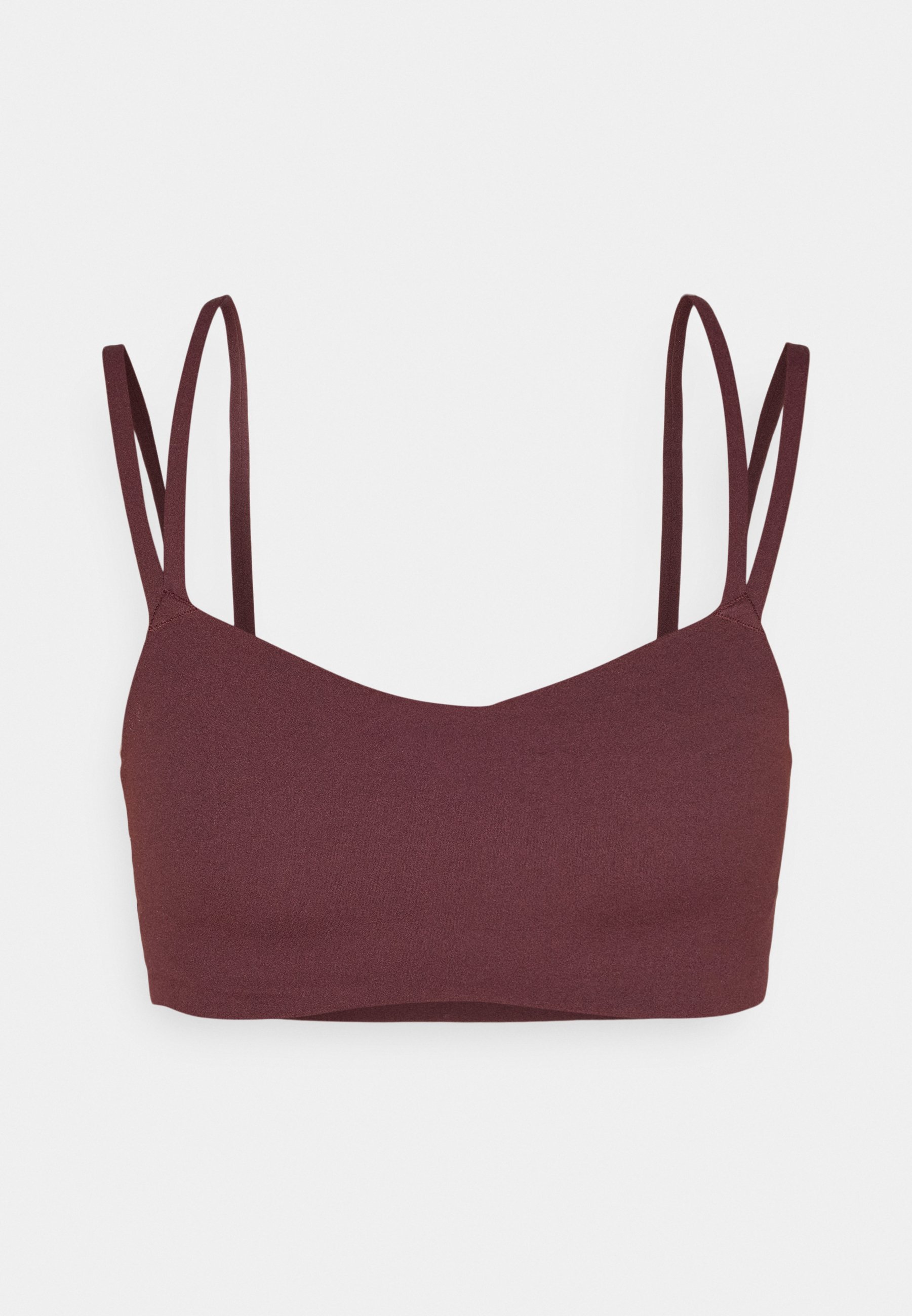 Nike Performance ALATE TRACE BRA – Sport-BH mit leichtem Halt – Burgunderrot/Weiß