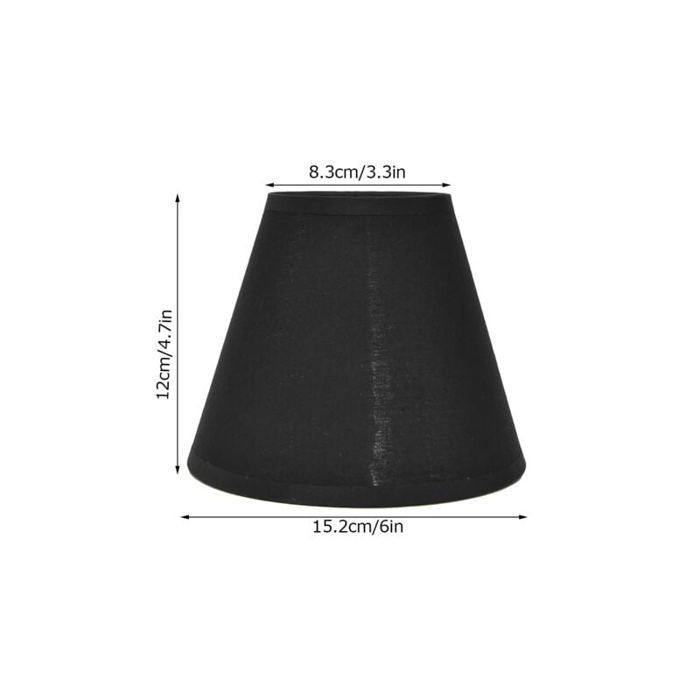 6 paralumi in miniatura neri a clip per lampadario e lampada da comodino, in tessuto, diametro 15 cm, design moderno, illuminazione rinnovata