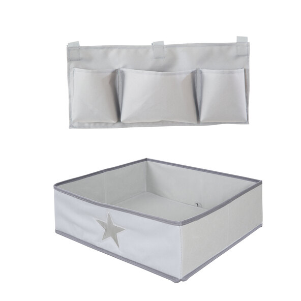 Cadeira alta infantil com organizador incluso, cor natural.