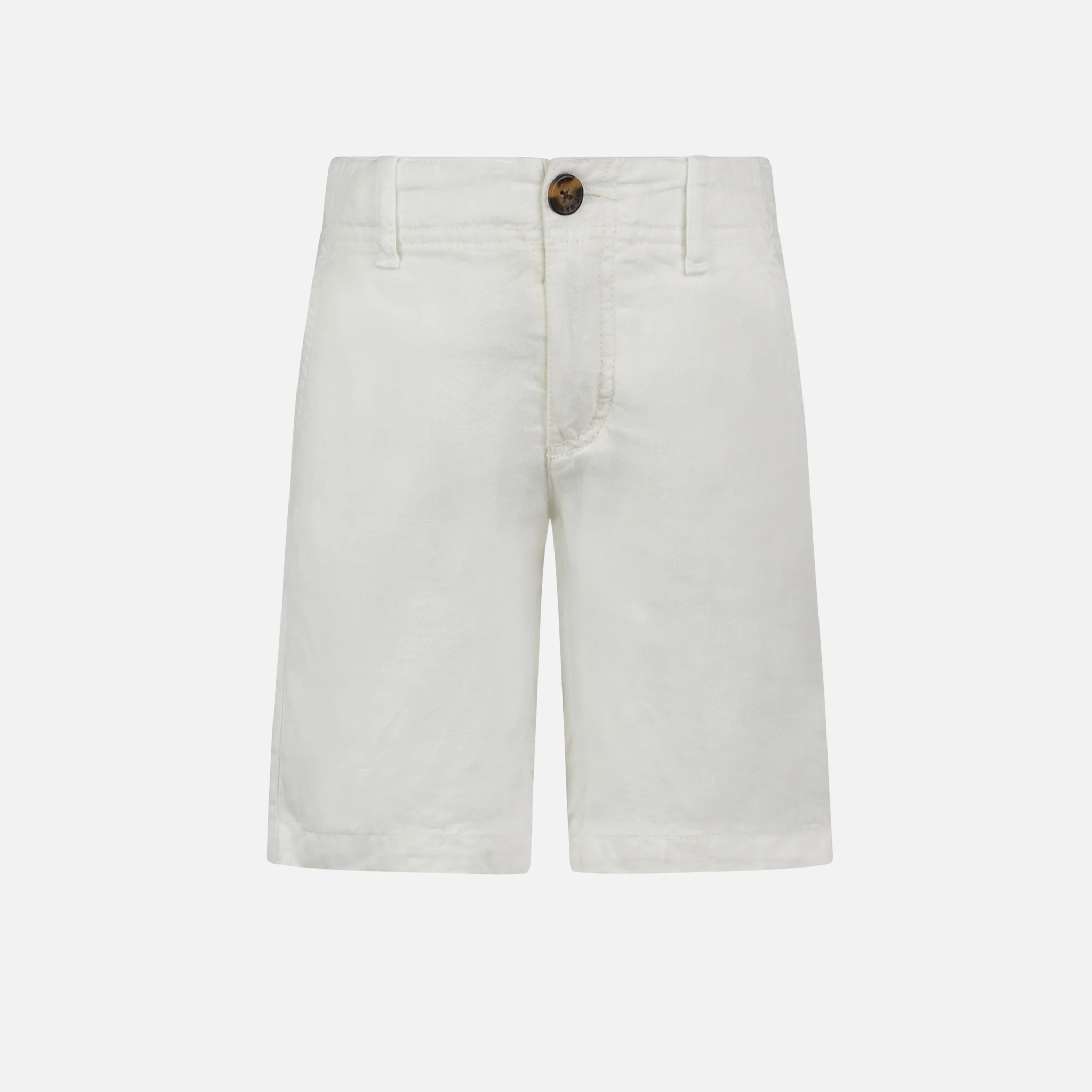 Kinderbermudashorts van wit linnen