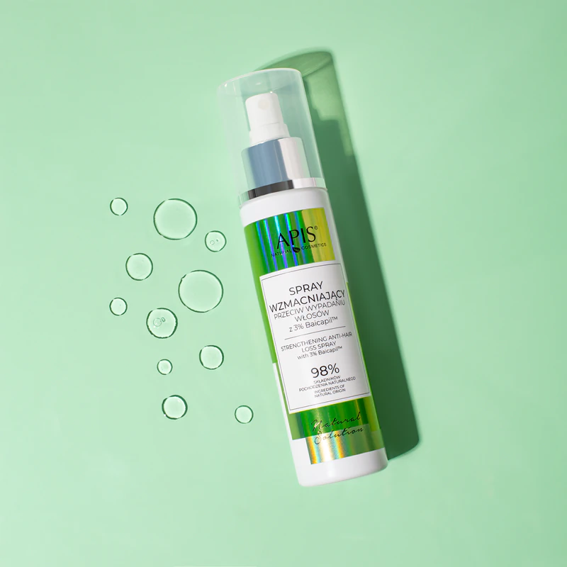 Apis Cosméticos Naturais Solução Natural 3% Baicapil Spray Fortalecedor Contra a Queda de Cabelo