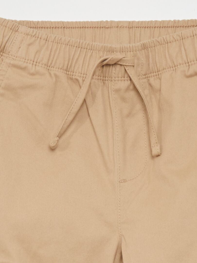Pantalones cargo - Corte ajustado - BEIGE