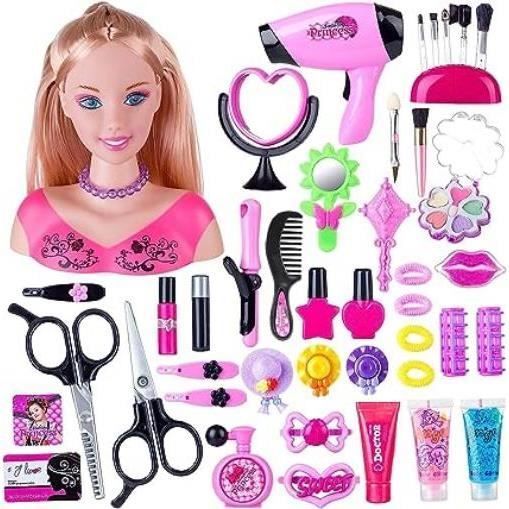Tête à Coiffer et Maquiller - Jeu de rôle - Demi-Poupée - Accessoires inclus - Pour enfants à partir de 4 ans