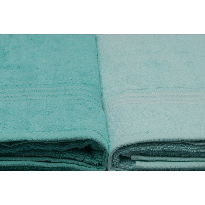 Ensemble de 4 serviettes de bain - 70 x 140 cm - Vert menthe