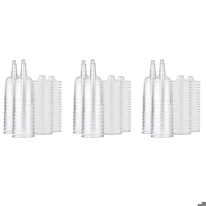 60 copas de vino de plástico transparente reciclables - Vasos irrompibles - Vasos desechables y reutilizables