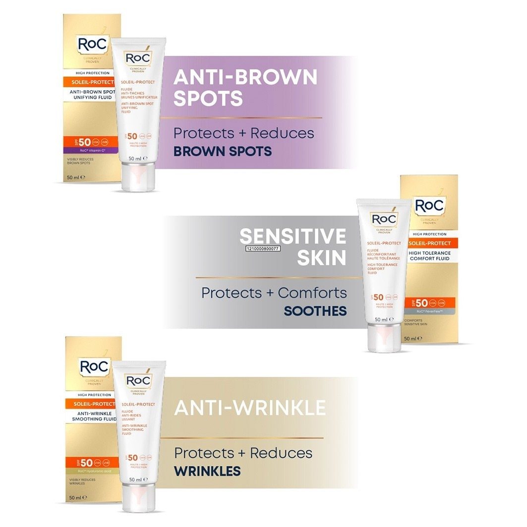 RoC Sunscreen Soleil-Protect флуид за заглађивање бора SPF 50 - 50 мл