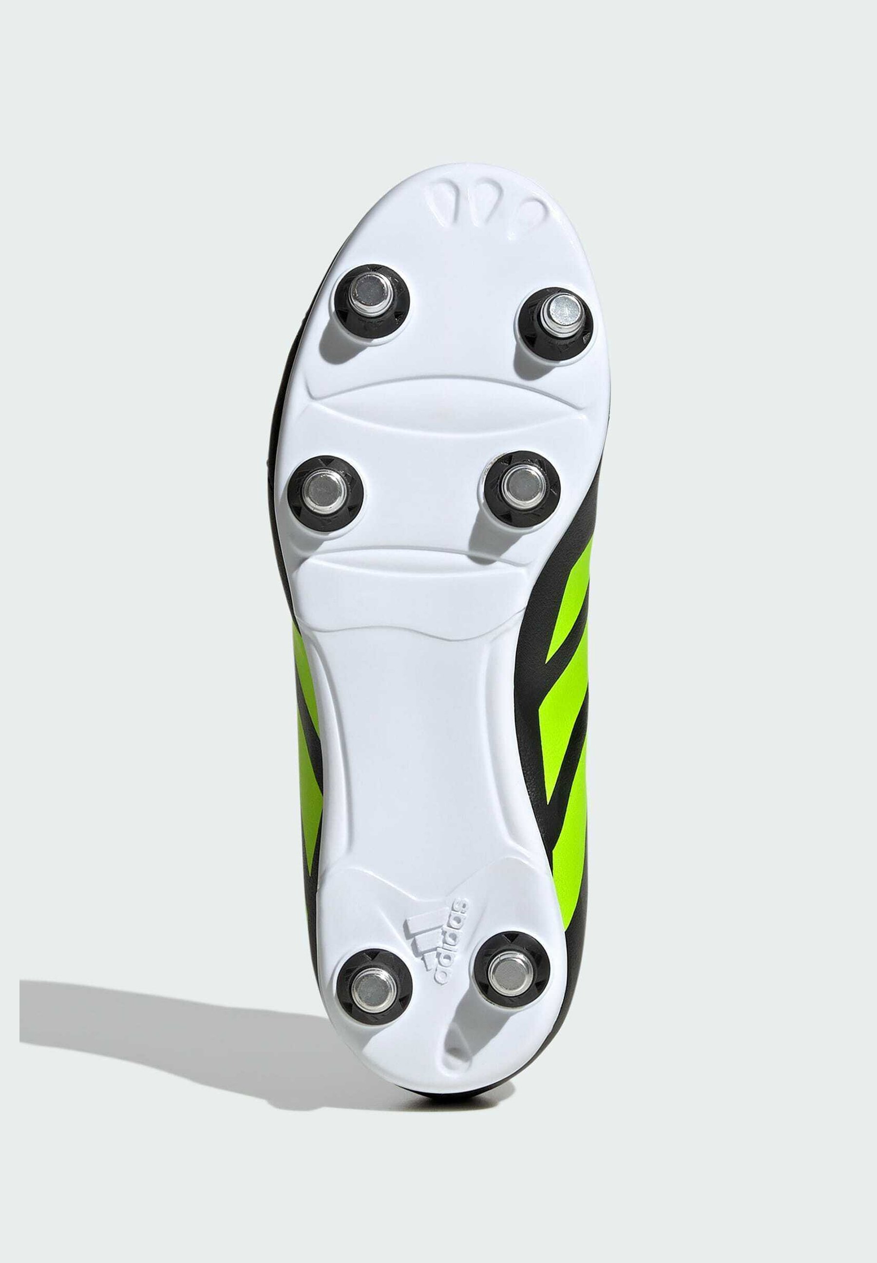 adidas Performance RUGBY JUNIOR SOFT GROUND - Voetbalschoenen voor stevige ondergrond - core black lucid lemon cloud white