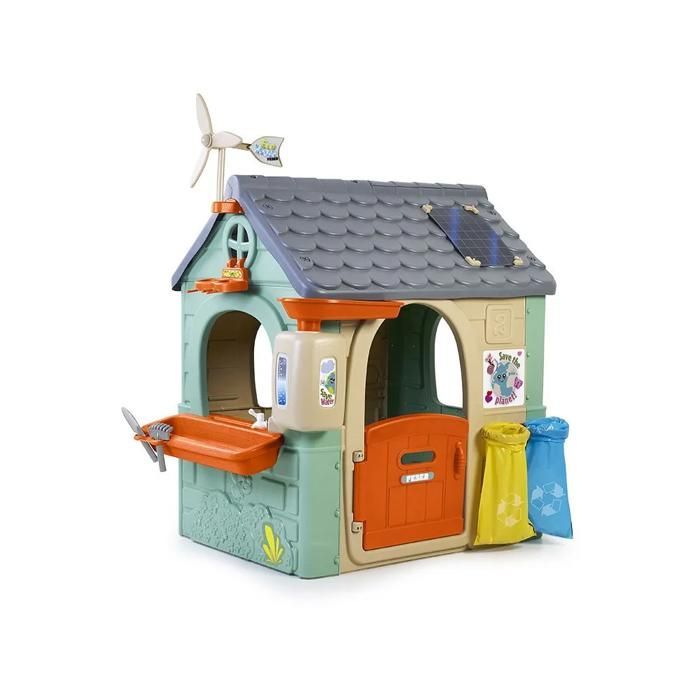 Casetta per bambini - FEBER - Casa ecologica riciclata - Plastica riciclata - Resistente ai raggi UV - Alta 150 cm