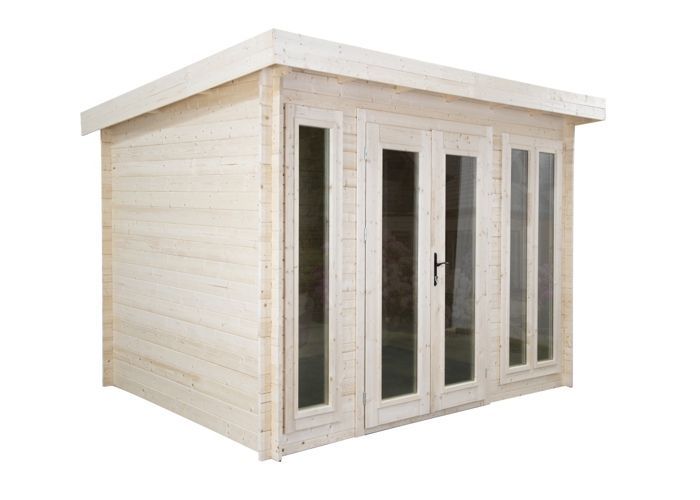 Caseta de jardín de madera - 12 m² - 4 x 3 m - 34 mm de grosor - Color: natural - DOM652