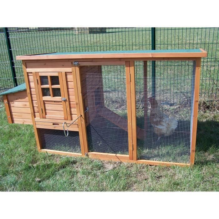 Gallinero estándar con techo de betún, a una sola pendiente, 1,50 m².