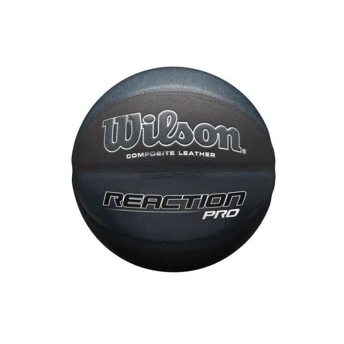 Balón de baloncesto - WILSON - Reaction Pro Comp - Negro - Talla 7 - Piel sintética