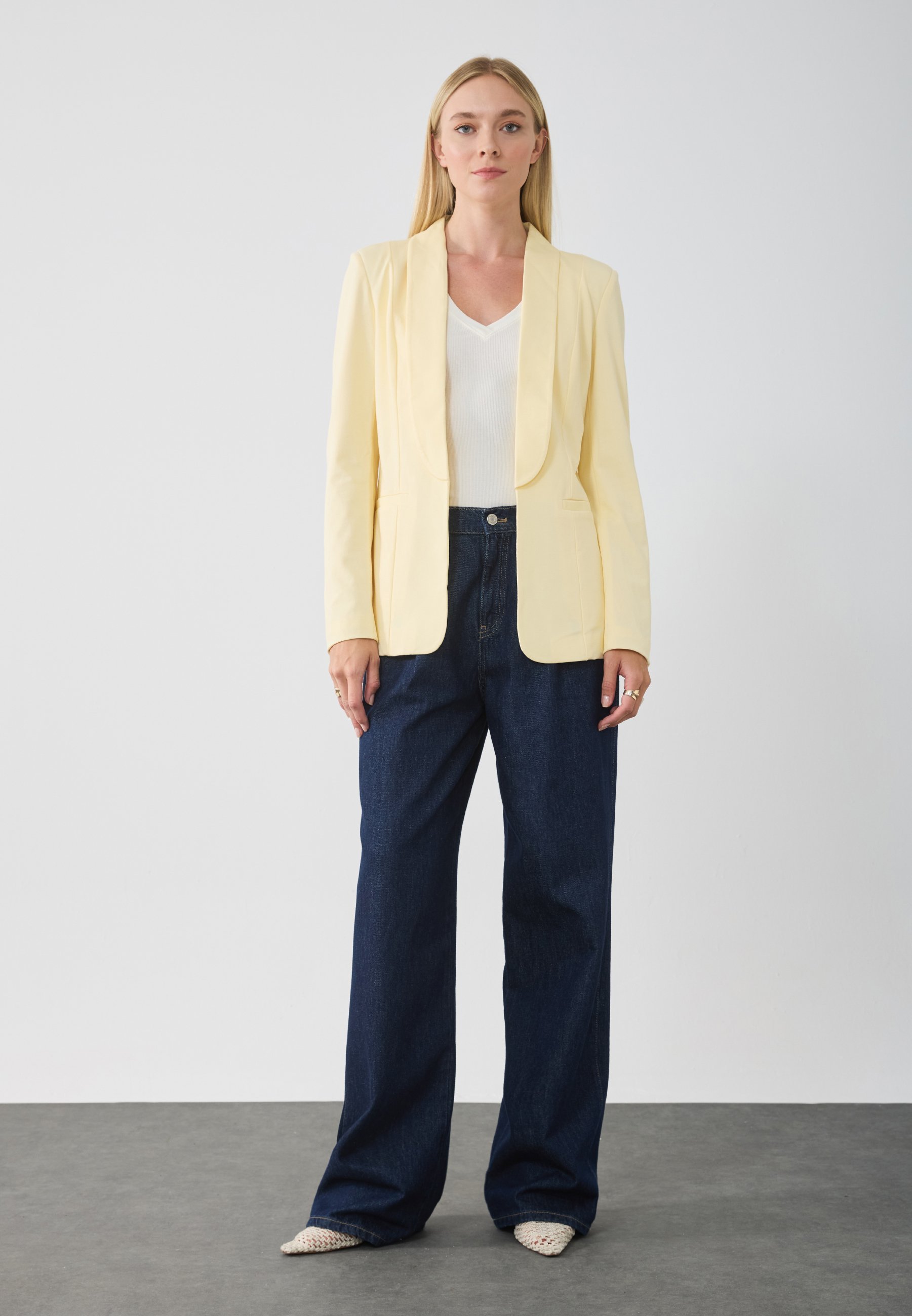 Anna Field Blazer - lichtgeel