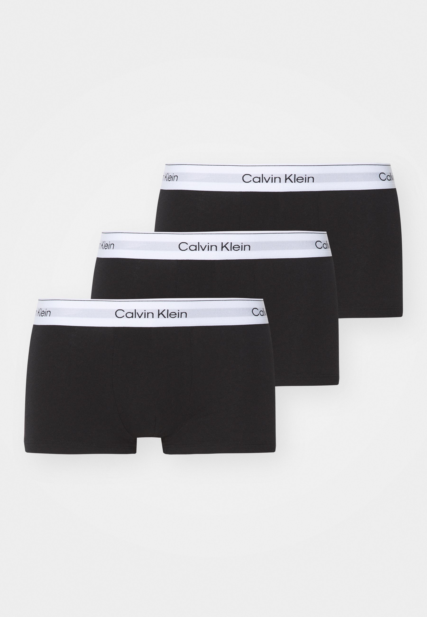 Calvin Klein Underwear LOW RISE TRUNK 3-PACK ICON COTTON STRETCH - Broekjes - zwart
