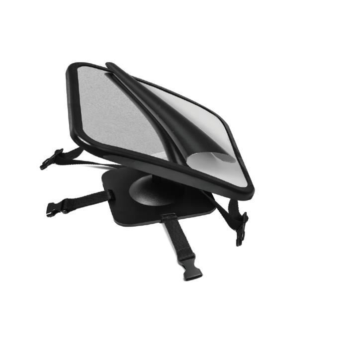 IMMIGOO - Rétroviseur de Surveillance Pour Bébé Miroir de Voiture Auto Pour Bébé Rétroviseur Sécurité Pour Siège Arrière - Noir