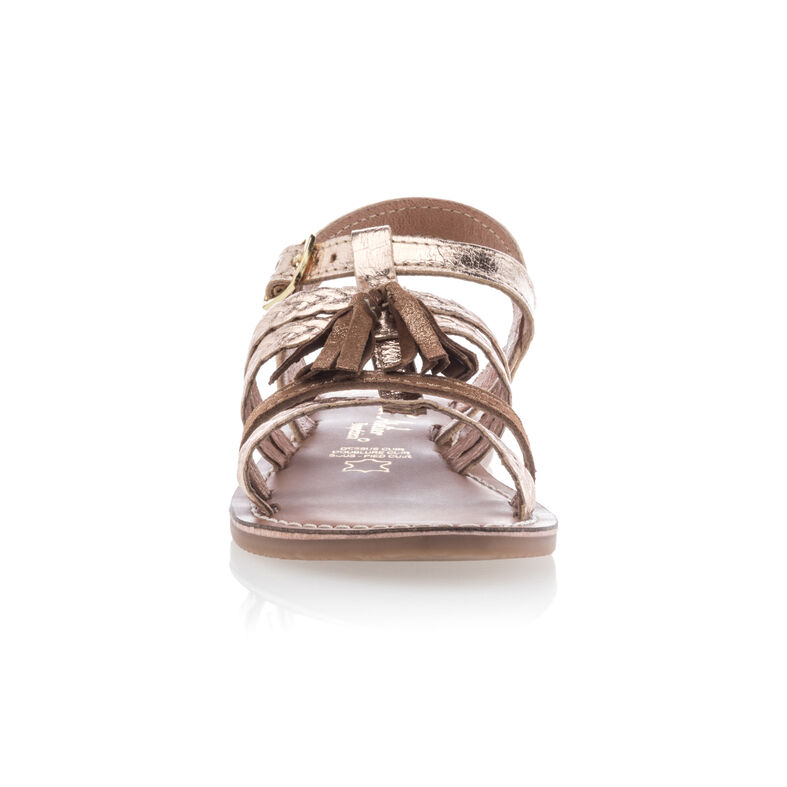 Sandalias amarillas para niña / Zapatos de punta abierta