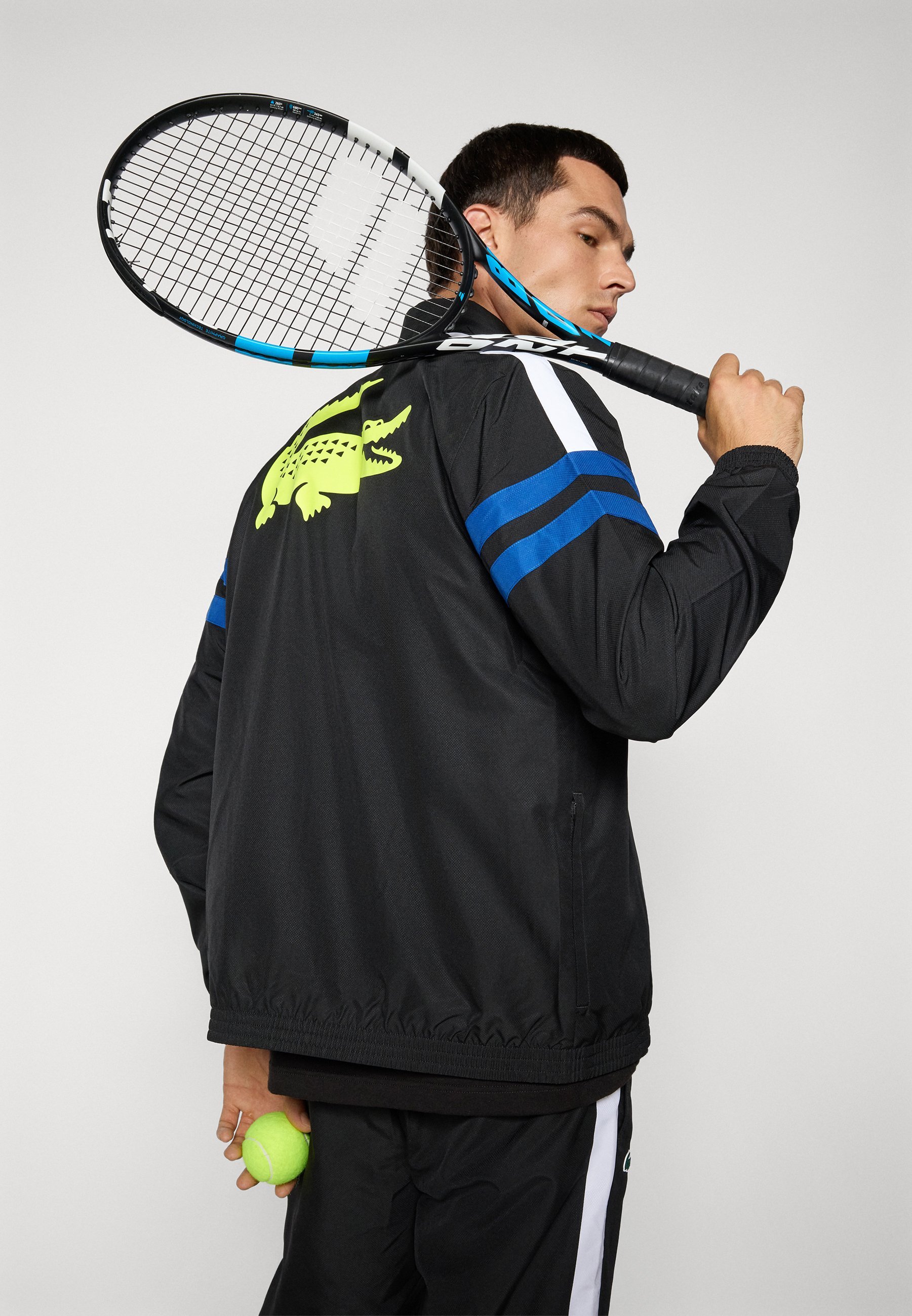 Lacoste Sport Tennis Trainingspak Set - Trainingspak - zwart/Frans blauw/wit