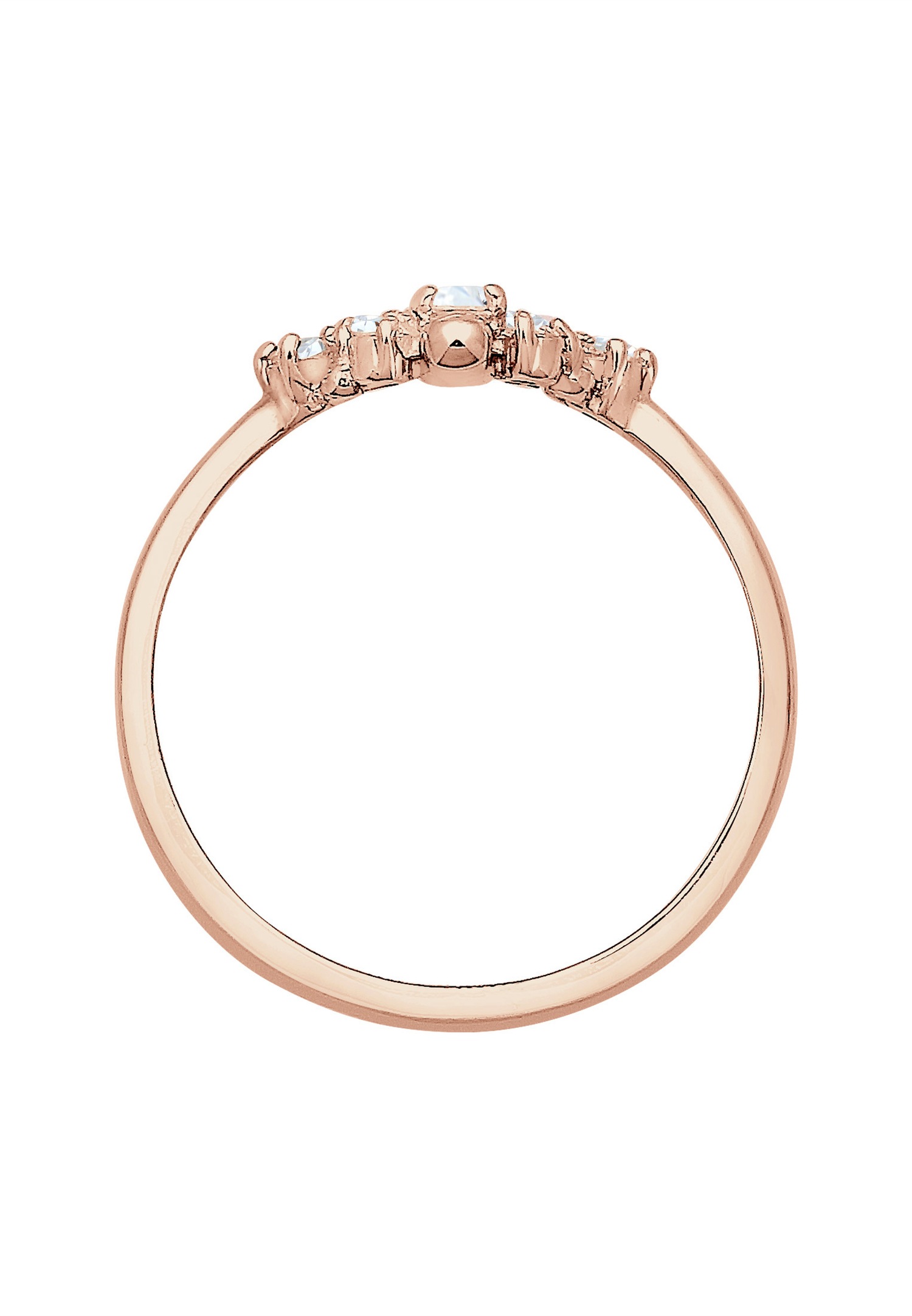 Elli Femme Motif Floral Ludique avec des Cristaux de Zircone en Argent Sterling 925 Sterling